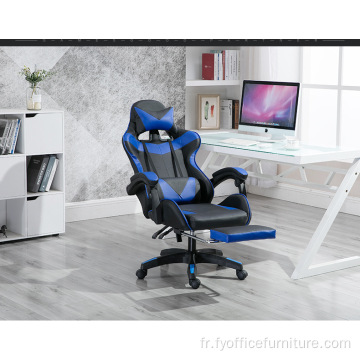 Chaise de course de bureau à prix départ usine Chaise de jeu ergonomique avec repose-pieds